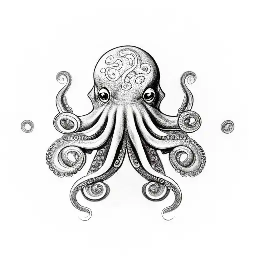 Octopus that would fit inside a 6 inch diameter circle  tattoo design idea