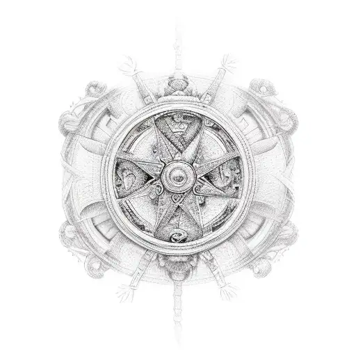 circle of life tattoo design idea