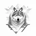wolf+bear+owl tattoo design idea