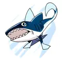 Blue eye shark tattoo design idea