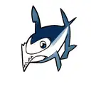 Blue eye shark tattoo design idea