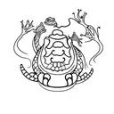 small crocodile  tattoo design idea