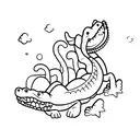 small crocodile  tattoo design idea