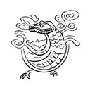 small crocodile  tattoo design idea