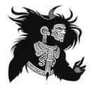 pachacuti incan god tattoo design idea