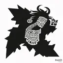 pachacuti incan god tattoo design idea
