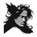 pachacuti incan god tattoo design idea