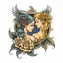 Virgo and Aries mixed together tattoo design idea