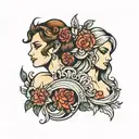 Virgo and Aries mixed together tattoo design idea