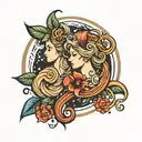 Virgo and Aries mixed together tattoo design idea