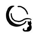 Moon and cat tattoo design idea