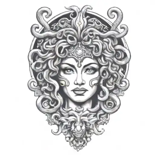 medusa from eyes up tattoo design idea