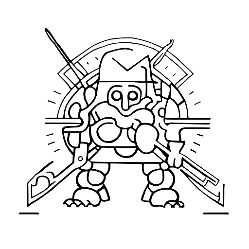 david vs goliath tattoo design idea