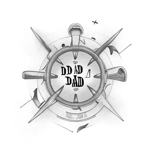 memorial for dad with propellor tattoo design idea