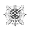 memorial for dad with propellor tattoo design idea