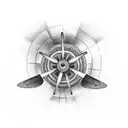 memorial for dad with propellor tattoo design idea