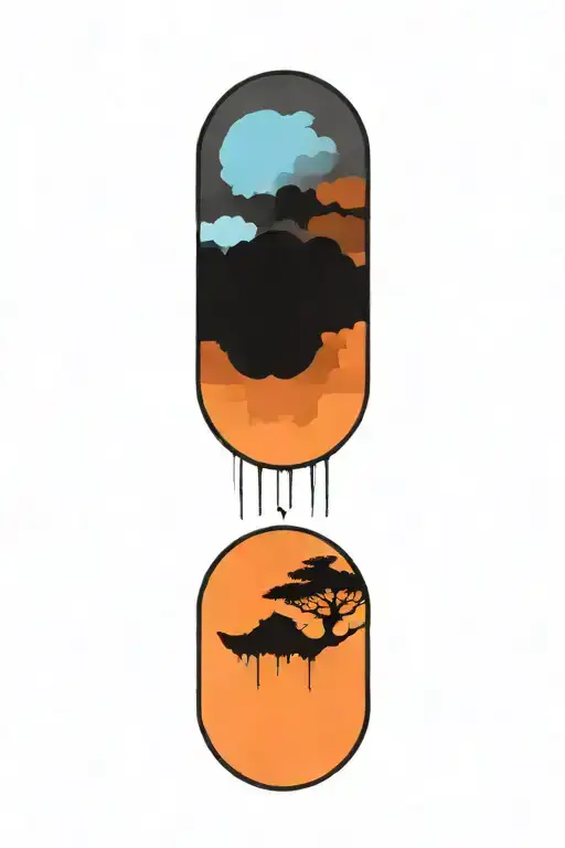 japanese clouds tattoo design idea