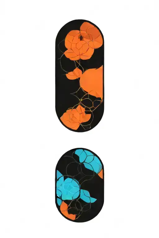 flower of life intertwined tattoo design idea