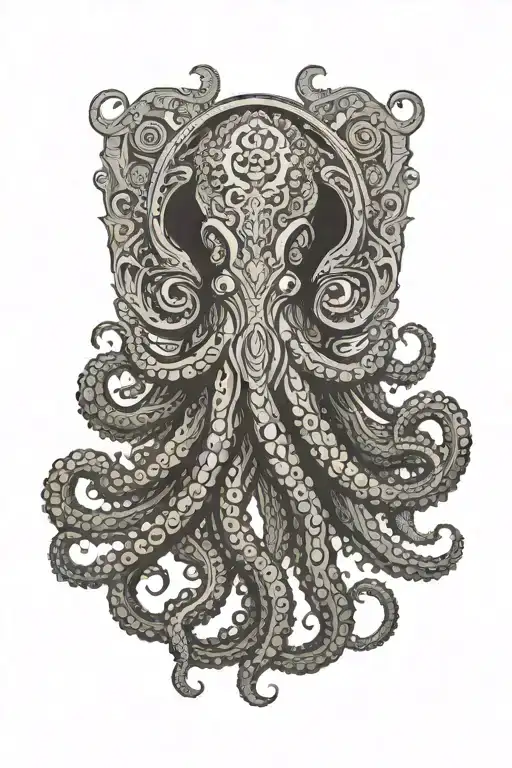 mandala octopus tattoo design idea