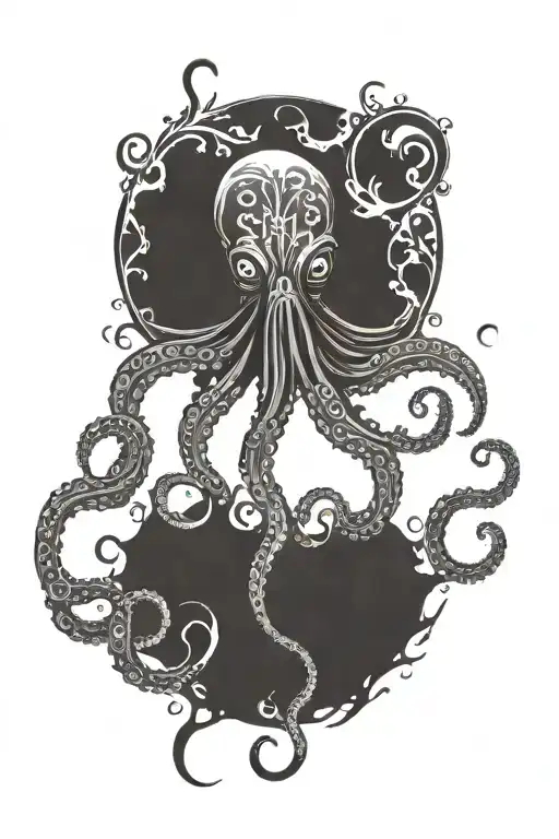 mandala octopus tattoo design idea