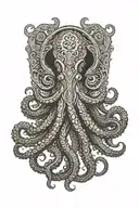 mandala octopus tattoo design idea
