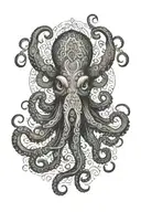 mandala octopus tattoo design idea