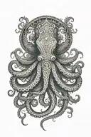 mandala octopus wrapped tattoo design idea