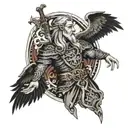 norse pagan sleeve tattoo freya eir odin tattoo design idea