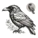 Raven tattoo design idea
