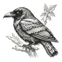 Raven tattoo design idea