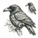Raven tattoo design idea