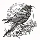 Raven Grim Reaper tattoo design idea
