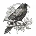 Raven Grim Reaper tattoo design idea