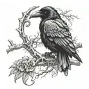 Raven Grim Reaper tattoo design idea