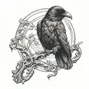 Raven Grim Reaper tattoo design idea