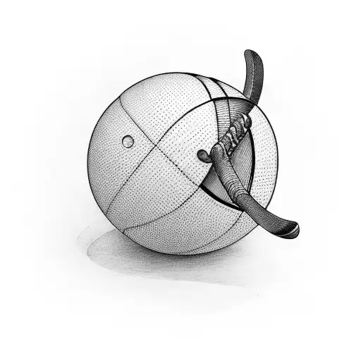 Cricket ball with speed  tattoo design idea
