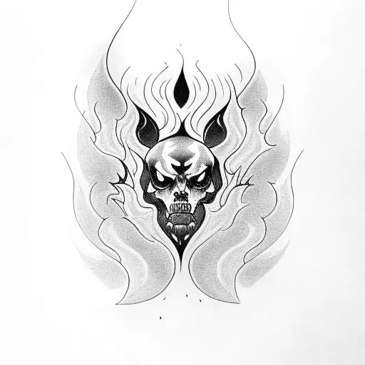A blazing fire representing passion, with bold typography spelling 'passion' tattoo design idea