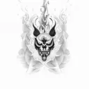 A blazing fire representing passion, with bold typography spelling 'passion' tattoo design idea