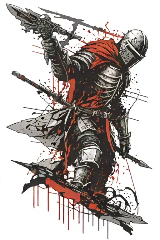 dark souls video game tattoo design idea