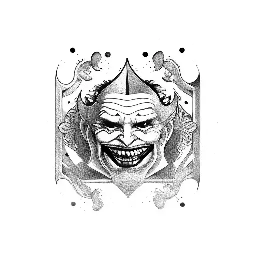 cards with king and joker tattoo design idea