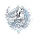 simple viking Phoenix tattoo design idea