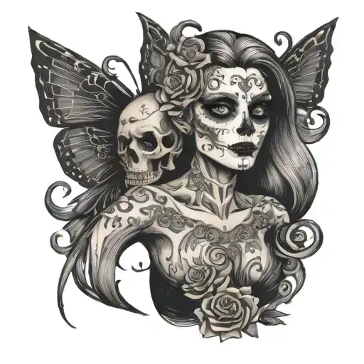 death godmother paris party styling tattoo design idea