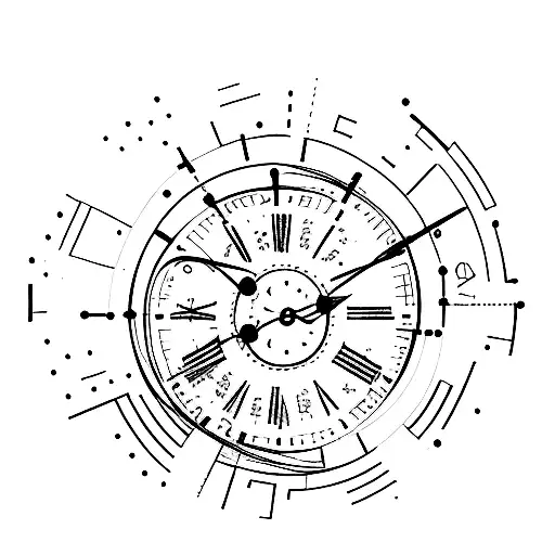 sand Clock tattoo design idea