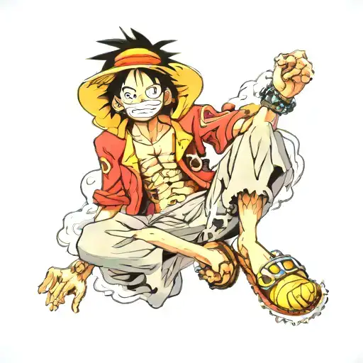 luffy one piece tattoo design idea