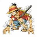 luffy one piece tattoo design idea