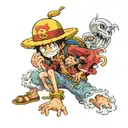 luffy one piece tattoo design idea