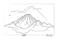 ascension volcano Rinjani tattoo design idea