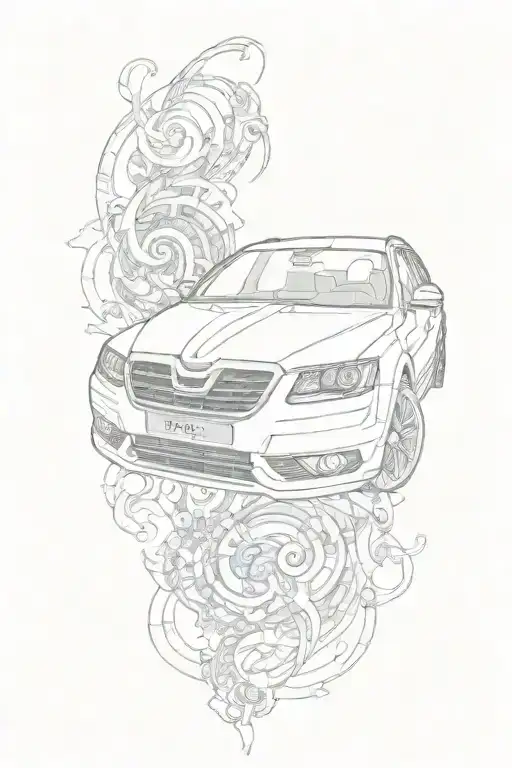 Škoda Octavia evolution Pearl Jam tattoo design idea
