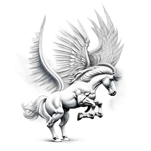 pegasus bellerophon tattoo design idea