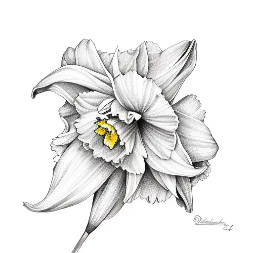 Daffodil drawing tutorial – Sandrine Maugy